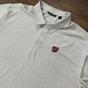 Washington Nationals Cutter & Buck Polo Shirt Men's Sz 3XLT MLB Golf Casual
